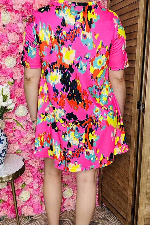 Buy High-low patterns prints & short sleeve women's t-shirt  GJQ15884 FS8