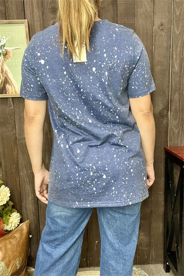 Shop Sunflower & leopard printed short sleeve women t-shirt XCH12489 (DS2)